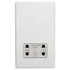 Shaver Socket 110 | 220V - White Trim