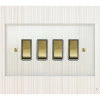 4 Gang 20 Amp 2 Way Light Switches : White Insert