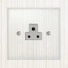 2 Amp Round Pin Plug Socket : White Insert