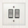 2 Gang 20 Amp 2 Way Light Switches : White Insert