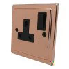 Art Deco Classic Polished Copper Switched Plug Socket - 6