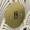 Disc Polished Brass Intermediate Light Switch - 2