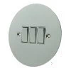 3 Gang 2 Way Light Switch - Triple light switch will work on one way or two way circuits : White Trim