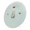 1 Gang - Used for heating and water heating circuits. Switches both live and neutral poles : White Trim