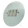 3 Gang 2 Way Light Switch - Triple light switch will work on one way or two way circuits : White Trim