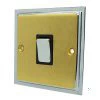 1 Gang - Single light switch will work on one way or two way circuits : Black Trim