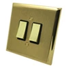 2 Gang 2 Way 10 Amp Switches - Black Trim