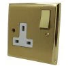 Single 13 Amp Socket - White Trim