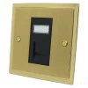 1 Gang RJ45 Cat5e Socket - Cat5 and Cat6 available on request - Black Trim