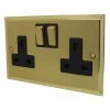 Double 13 Amp Socket - Black Trim