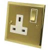 Single 13 Amp Socket - White Trim