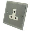 3 Round Pin 5 Amp Socket - White Trim