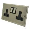 Double 13 Amp Socket - Black Trim