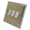 3 Gang 2 Way Light Switch - Triple light switch will work on one way or two way circuits : White Trim