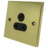 3 Round Pin 2 Amp Socket - Black Trim