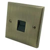 1 Gang Telephone Master Socket - Black Trim