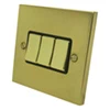 3 Gang 2 Way 10 Amp Switches - Single Plate - Black Trim