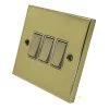 3 Gang 2 Way 10 Amp Switches - Single Plate - White Trim