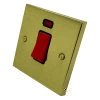 45 Amp Double Pole Switch - Single Plate - Black Trim