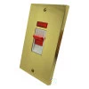 45 Amp Double Pole Switch with Neon - Double Plate - White Trim