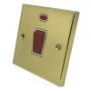 45 Amp Double Pole Switch - Single Plate - White Trim