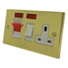 45 Amp Double Pole Switch with 13 Amp Socket - White Trim