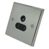 5 Amp Round Pin Unswitched Socket : Black Trim