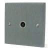 Single Isolated TV | Coaxial Socket - White Trim