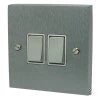 2 Gang 2 Way 10 Amp Switches - White Trim