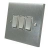 3 Gang 2 Way 10 Amp Switches - Single Plate - White Trim