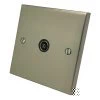 Single Isolated TV | Coaxial Socket - Black Trim