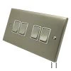 4 Gang 2 Way 10 Amp Switches - White Trim
