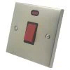45 Amp Double Pole Switch - Single Plate - Black Trim