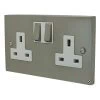 Double 13 Amp Socket - White Trim