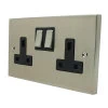Double 13 Amp Socket - Black Trim