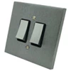 2 Gang 2 Way 10 Amp Switches - Black Trim