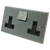 Double 13 Amp Socket - Black Trim