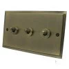 3 Gang 20 Amp 2 Way Toggle (Dolly) Light Switches