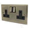 Double 13 Amp Socket - Black Trim