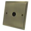 Single Isolated TV | Coaxial Socket - Black Trim