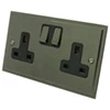 Double 13 Amp Socket - Black Nickel