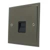 1 Gang Telephone Master Socket - Black Trim