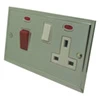 45 Amp Double Pole Switch with 13 Amp Socket - White Trim