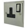 Single 13 Amp Socket - Black Trim