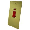 45 Amp Double Pole Switch with Neon - Double Plate - White Trim