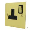 Single 13 Amp Socket - Black Trim