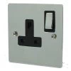 Single 13 Amp Socket - Black Trim