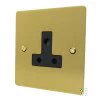 3 Round Pin 5 Amp Socket - Black Trim