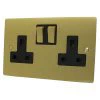 Double 13 Amp Socket - Black Trim