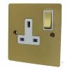 Single 13 Amp Socket - White Trim